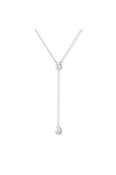 Joy of Jade Alice Pendant Y Kolye, 18 Ayar Rodyum Kaplama