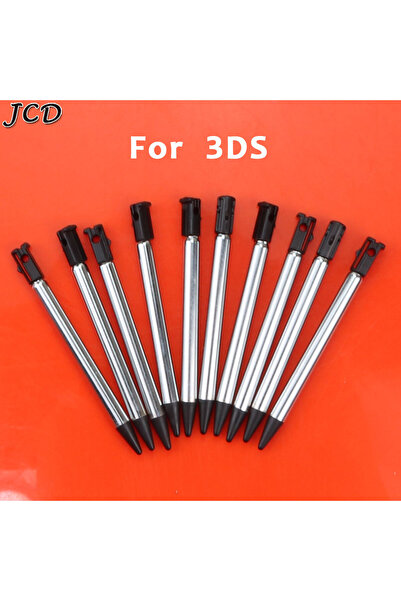 JCD قلم شاشة لمس معدني تلسكوبي من JCD، 10 قطع، لجهاز 3DS، قلم شاشة لمس بلاستي...
