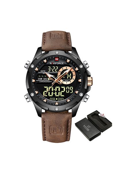 Naviforce BN B With Box NAVIFORCE Digital Men Military Watch Waterproof Wristwatch LED Quartz Clock Sport Watc