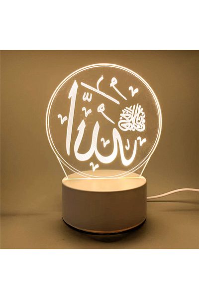 Choice USB Powered Night Light-10 USB Operated 3D LED Night Light Eid Mubarak Table Ornament Muslim Ramadan