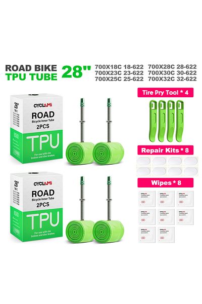 Choice Presta Valve 700c 80mm 18-32C 4pcs with gift CYCLAMI Ultralight Bike TPU Inner Tube 700C 700 X 18 23