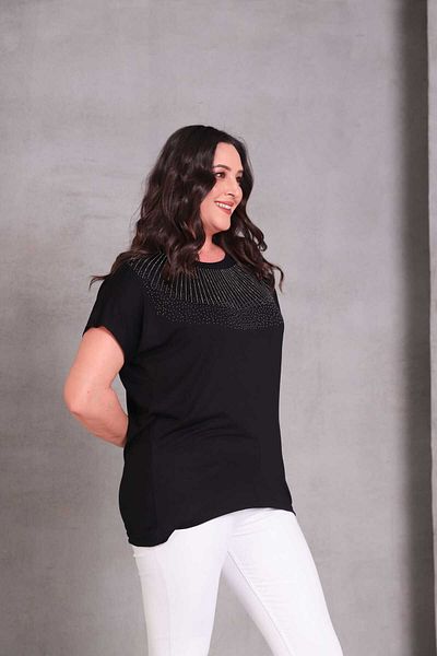 Esina Women's Viscose Blouse with Stone Detail
