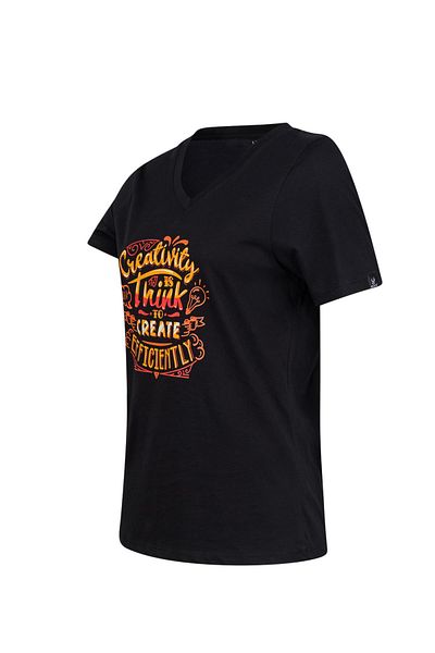 2AS Alone Printed V-Neck Women's T-Shirt 411