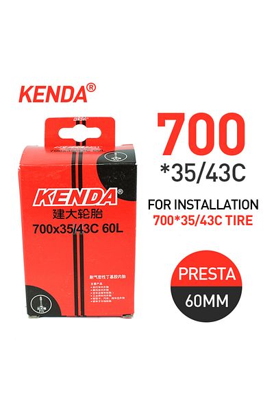 Kenda 700-35-43C-FV60L KENDA Bicycle Inner Tube 1PC 700C 23-25C 28-32C 35-43C Schrader Presta Butyl Rubber