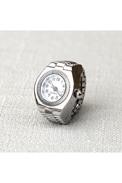 Choice ساعة خاتم بيضاء جديدة رائجة البيع مصنوعة من سبيكة إبداعية ذات قرص دائر...