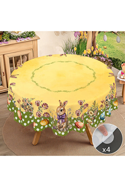 Choice 152x152cm Fh022 1 Easter Round Tablecloth, 5 Sizes Available, Polka Do...
