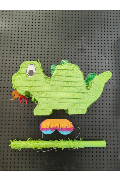 Choice مجموعة خضراء مع عصابة للعينين وحزمة بينياتا على شكل ديناصور خفاش مثالي...