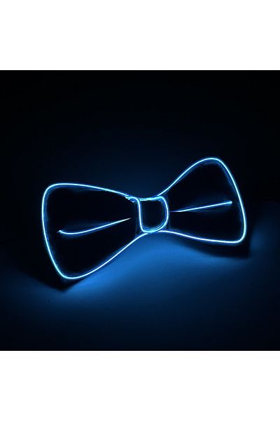 Choice blue Men Glowing Bow Tie EL Wire Neon LED Luminous Party Haloween Christmas Luminous Light Up Decora