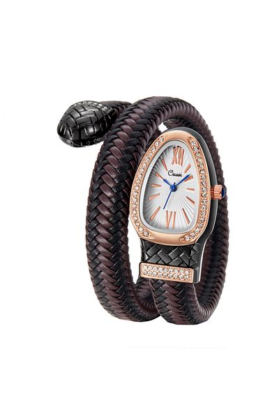 Choice black 2025 Snake bracelet ladies watch snake zodiac lucky bracelet snake watch fashion personality q
