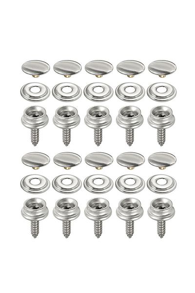 Choice 30pcs Snap Fastener Canvas Cap Screw Kit Stainless For Tent Boat Marine Leather Jackets Handbags ...