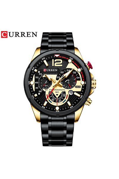 Curren Gold black New Watches for Men Top Luxury Brand CURREN Quartz Men’s Watch Sport Waterproof Wrist Wat