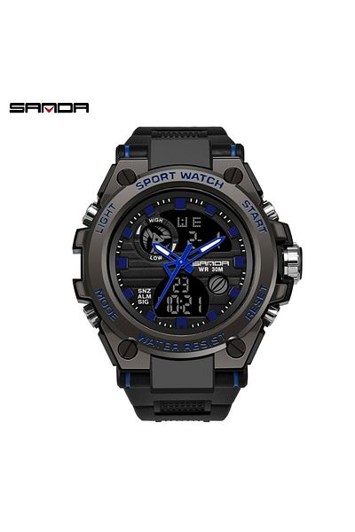 Choice black blue No SANDA Top Luxury Watches Men Military Army Mens Watch Waterproof Sport Wristwatch Dual