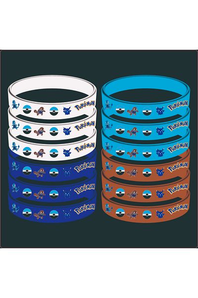 Miniso 12pcs Bracelet Pokemon Party Favors Gifts Supplies Pikachu Slap Bracelets Silicone Wristbands Goodie