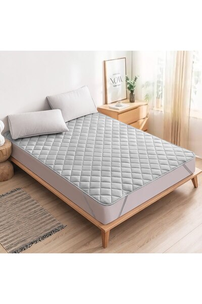 Choice 120x200cm Grey Ultrasonic Mattress Protector Cover Pad Washable Mattre...
