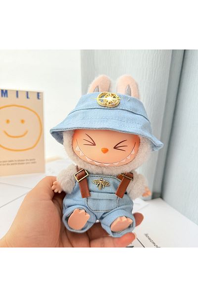 Miniso 4 [Baby clothes only] first- and second-generation labubu cloth vinyl blind box pendant baby clothe.