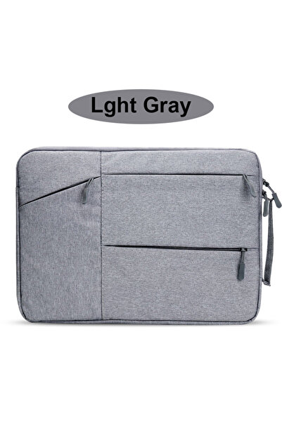 Choice حقيبة كمبيوتر محمول رمادية فاتحة مقاس 15.6 بوصة 13 14 15 حافظة محمولة لجهاز هواوي ماك بوك إير برو 13.3 15