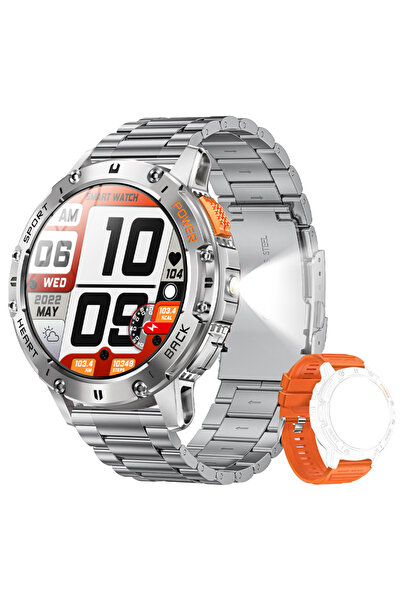 Choice ساعة ذكية جديدة AMOLED للرجال مزودة بمصباح يدوي رياضية مقاومة للماء وم...