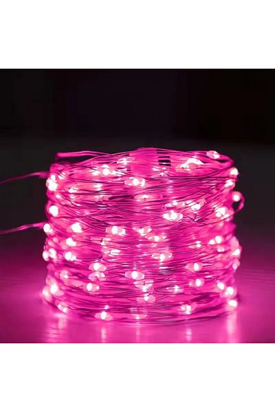 Choice 5m 50LED Pink 5m 50LED Fairy Light Battery Powered, Pink Copper Wire Starry Sky Light, Suitable for