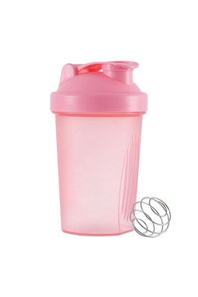 Choice Pink 400ML Blender Shaker Bottle with Scale Protein Shakes Leakproof for Powder Workout Gym Sport Mi