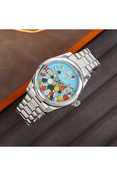 Choice ساعة رجالية كلاسيكية زرقاء سماوية كوارتز فاخرة أنيقة بتقويم وتاريخ وسا...