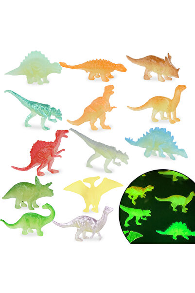 Choice 13 قطعة z02 13/16 قطعة من الديناصورات الصغيرة المضيئة المتوهجة في الظل...