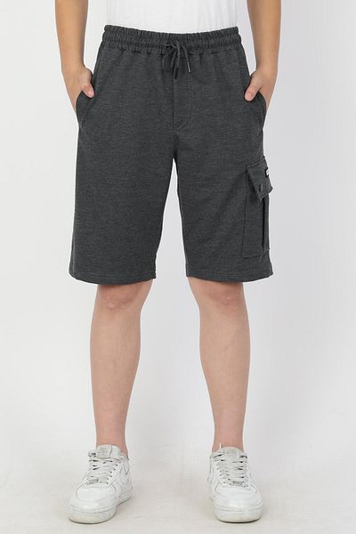 ASYAKİDS CLUB Boy's Summer Combed Cotton Sports Capri Shorts with Pockets