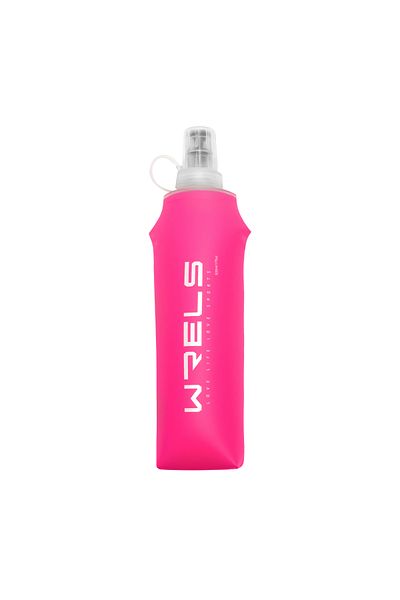 Choice pink-500ml 1pc150ml/250ml/500ml Outdoor Collapsible Silicone Bite Size Water Bottle Running Camping