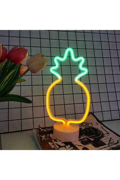 Choice 0-5W Desktop Pineapple Vibrant neon lights, battery/USB power supply, bedroom, birthday, wedding, Ch