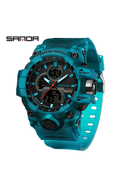 Choice TM Blue SANDA 6198 مصباح ليلي أنيق وبارد بشاشة مزدوجة متعدد الوظائف لل...