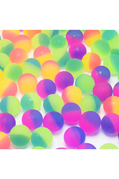 Choice 24 قطعة 24 قطعة 2.5 سم كرات نطاطة خارجية ثنائية اللون للأطفال لوازم حفلات عيد الميلاد هدية بينياتا فيلر