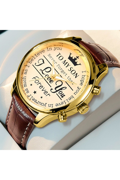 Choice ساعة يد كوارتز بحزام سلكي من طراز Business Love باللون البني مع ميناء ...