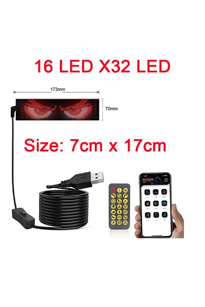 Choice 16 LED x 32 LED LED Matrix Pixel Panel USB 5V Flexible Addressable RGB Pattern Graffiti Scrolling Te