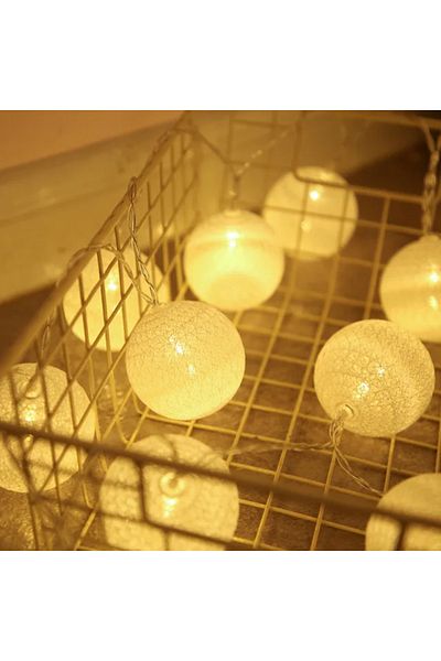 Choice 3m 20leds - Battery H-Warm white 3M 20 LED Cotton Garland Balls Lights String Christmas Easter Outdo