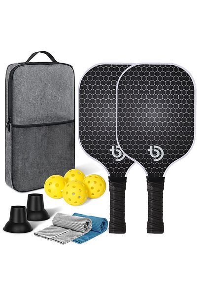 Choice E Pickleball Paddles Set-Graphite Carbon Fiber Usapa Approved Lightweight Racquets Set Indoor and O.