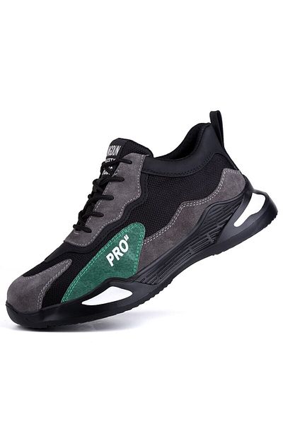 Choice 42 black Fashion Safety Shoes Men Boots Steel Toe Shoes Men Puncture-Proof Work Sneakers Male Shoes