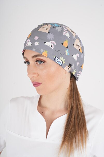 Nur Medikal Giyim Unisex Snack Time Desenli Doktor Hemşire Hastane Medikal Aş...