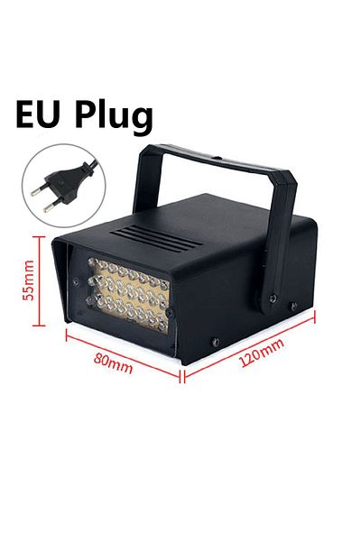 Alloet EU Plug Disco Strobe Lights LED Flash White Lighting Adjustable Stage Strobe Lights Remote Control D