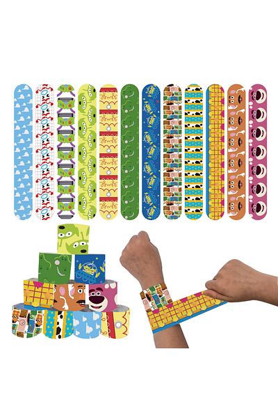 Miniso 12pcs Slap Bracelet Miniso Toy Story Party Favors Birthday Party Supplies Gift Bag Goody Bag Pinata