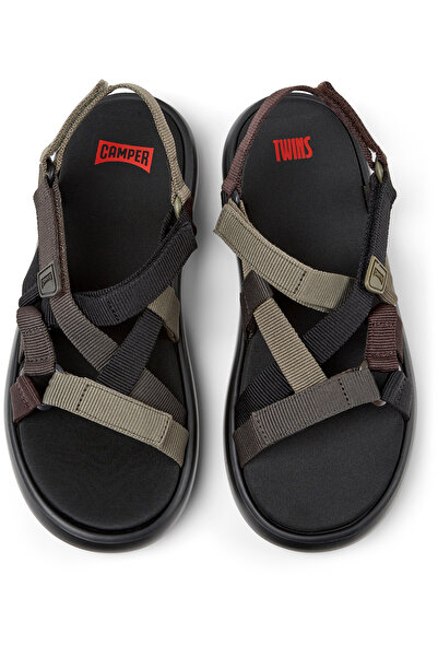 CAMPER Men's Multi-Color Fabric Hook And Loop Sandals with Breathable Soft Sole Pelotas Flota