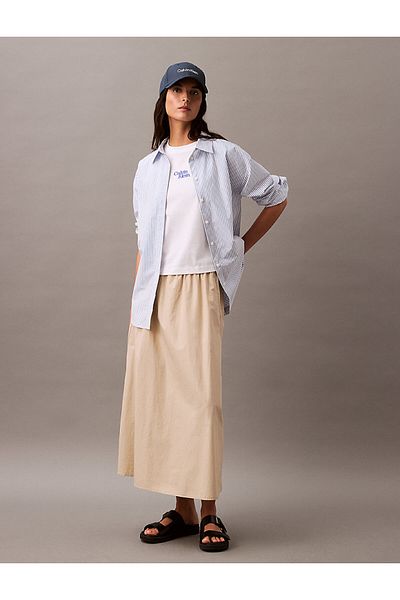 Calvin Klein Ss Flocked Logo Cn T, Yaa