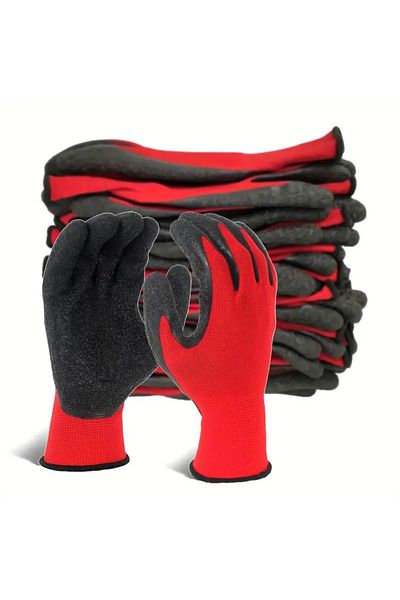 Choice L Red 10 pairs 20Pieces/10Pairs Professional Working Protective Gloves For Men Construction Women Ga