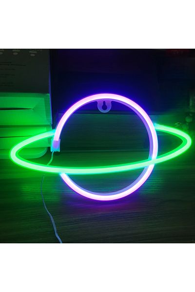 Choice 0-5w Planet Purple Green Halloween Bat Spirit Led Neon Wall Decor For Party Gift - Terrifying Atmosp