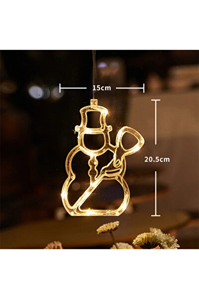 Choice رجل ثلج عيد الميلاد ضوء LED ندفة الثلج سانتا معلق زينة نافذة تعمل بالب...