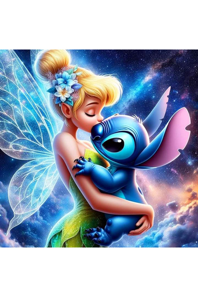 Choice مجموعة رسم ألماس ديزني XK-022 كاملة دائرية 30 × 30 سم، ملصق جنية تينكر بيل مطرز بالماس H