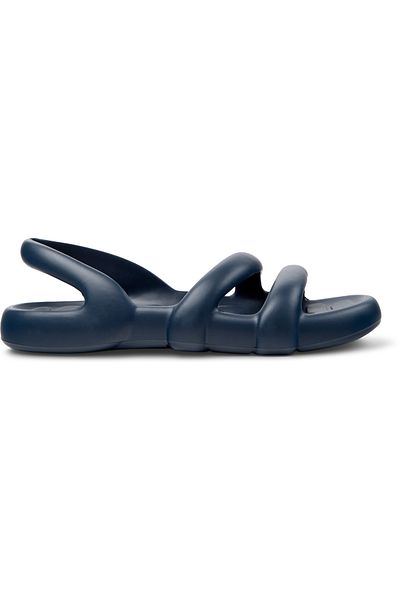 CAMPER Men's Navy Open-Toe Summer Sandals with Soft Soles and Comfortable Hook & Loop Kobarah Flat