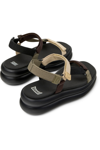 CAMPER Women's Multicolor Hook And Loop Sandals With Soft Sole, Perfect For Everyday Twins