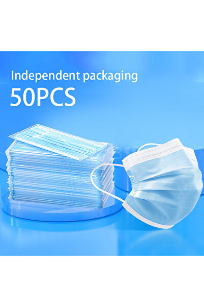 Choice 50 قطعة - أزرق 10-500 قطعة عبوة فردية أقنعة للبالغين للاستخدام مرة واح...