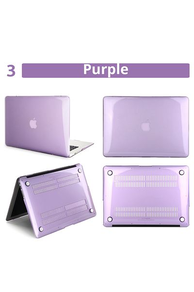 Choice حافظة كمبيوتر محمول كريستالية بنفسجية مقاس 13.6 بوصة M2 A2681 لأجهزة Apple Macbook مقاس 13.6 بوصة لـ M1 Chip Pro 13 A2338