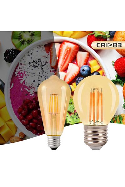 Choice 8W 220V ST64 220V Edison Light Bulb T45 ST64 G80 G95 G125 4W 6W 8W 220V 110V Filament LED Bulb Retro