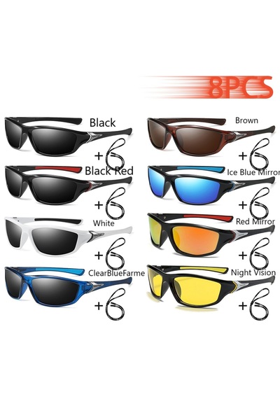 Choice 8ZHD23 Men And Women Outdoor Sports Polarized Sunglasses With Chain Cy...